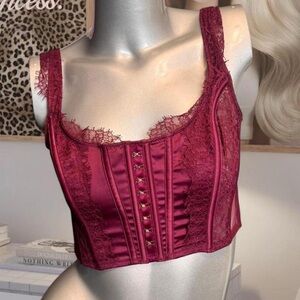 Victoria’s Secret Cropped Bustier Lace Corset Top